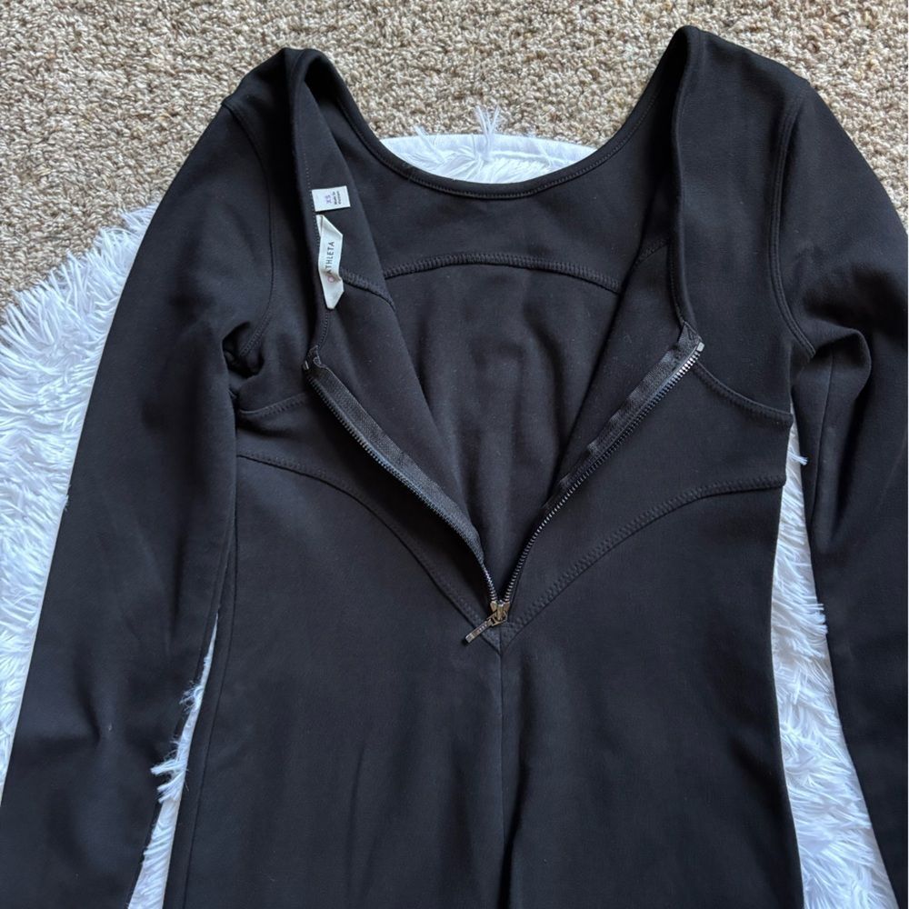 Athleta Illusion Ponte Dress Black Long Sleeve Womens Size XS‎ - Picture 6 of 9